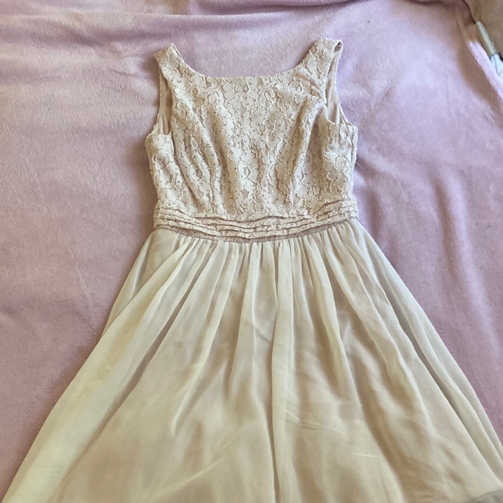cream semiformal women’s dress